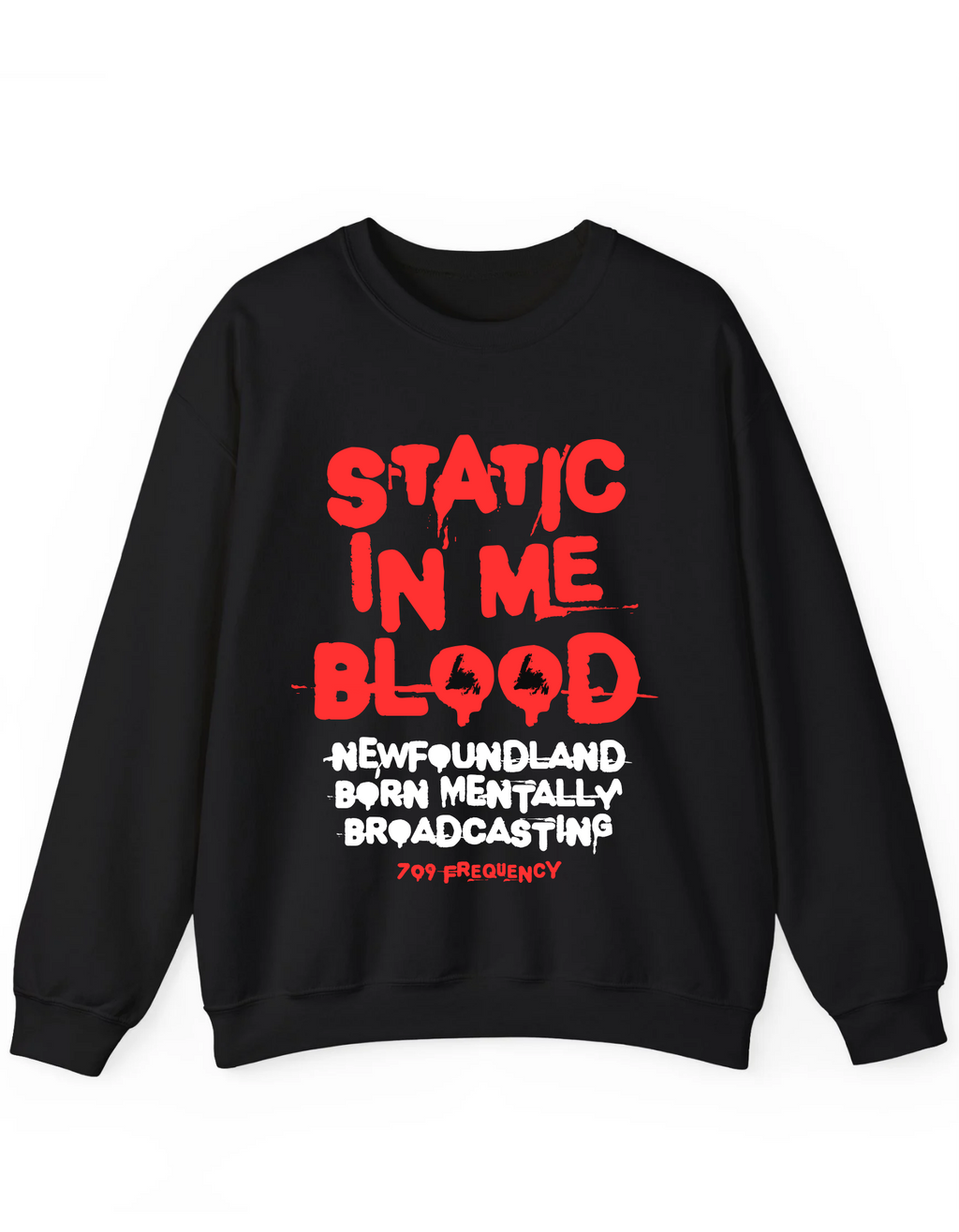 Static In Me Blood Crewneck